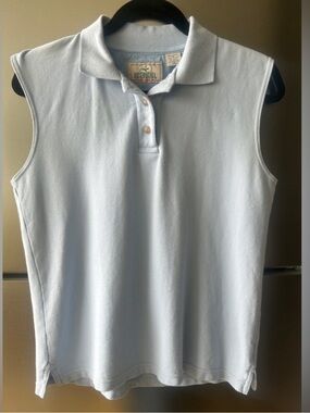 Vintage RedHead For Her Light Blue Sleeveless Polo Top M